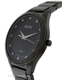 Seiko Solar Mens Diamond Dress Watch - Black Dial&#44; Case and Bracelet - Date - SNE243A_ce7f4b7b-c76f-4882-9cea-d6b5809b2df5