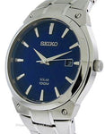 Seiko Mens Solar Dress Watch - Date Display - Blue Sunray Dial - Stainless Steel - SNE323A_559a6296-2401-4745-bc66-7cf202e3a32d