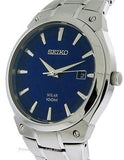 Seiko Mens Solar Dress Watch - Date Display - Blue Sunray Dial - Stainless Steel - SNE323A_559a6296-2401-4745-bc66-7cf202e3a32d