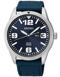 Seiko Mens Solar Sport Watch - Easy to Read Dial - Blue Dial - SS Case - Nylon - SNE329_c1ef244d-541a-4871-a087-6967c81d4c7f