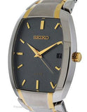 Seiko Mens Solar Dress Watch - Cushion Case - Gray Textured Dial - Date Display - SNE334A_0325e6bb-b56e-4502-809f-ef855cbafeda