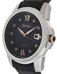 Seiko Solar Mens 9 Diamond Le Grand Sport - Black Dial & Leather Strap - SNE427A_c5484c60-4ffd-4e2f-b648-53be12f00d38