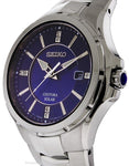 Seiko Mens Solar Coutura Diamond Watch - Blue Dial - Stainiless Steel Bracelet - SNE443A