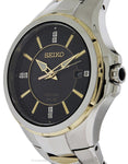 Seiko Mens Solar Coutura Diamond Watch - Two-Tone - Date - Black Dial - SNE444A_69ab69d4-b3c8-470b-b141-3aac43247605