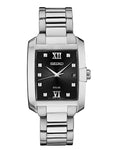 Seiko Solar Mens Diamond Watch - Stainless Steel- 34.5mm - SNE461