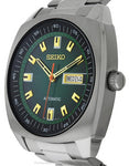 Seiko Mens Automatic Recraft Series - Stainless Steel - Green Dial - Day/Date - SNKM97A