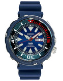 Seiko Mens PADI Automatic Diver - Blue Design - Ceramic Case - Silicone Strap - SRPA83