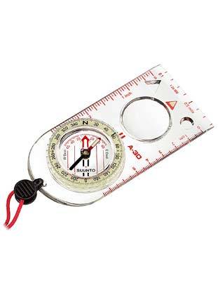 Suunto A-30L Compass with Inch Scale - Magnifying Lens - Control Marking Holes - SS012100013