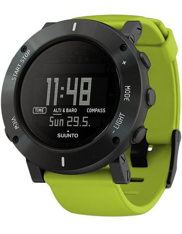 Suunto Mens Core Outdoor Watch - Lime Crush - Black Case - Lime Strap - SS020693000