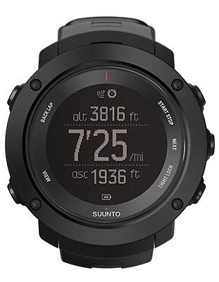 Suunto Ambit 3 Vertical Black - Silicone Strap - Positive or Negative Display - SS021965000