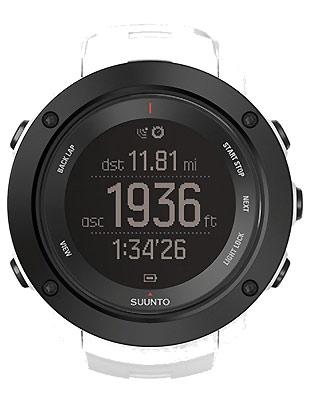 Suunto Ambit 3 Vertical White - Silicone Strap - Positive or Negative Display - SS021967000