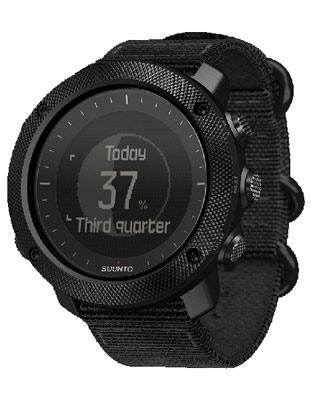 Suunto Traverse Alpha Stealth Hunting / Fishing Watch - Black Fabric Strap - SS022469000