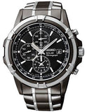 Seiko Solar Mens Alarm Chronograph - Black Dial with Steel & Black IP Bracelet - SSC143_f2acabcd-9ce3-4cb3-9620-d8676c3745aa