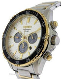 Seiko Solar Mens Chronograph - White Dial - Two-Tone - Bracelet - Date - SSC446A_f84e783e-3d05-4751-834e-f95b92f94738