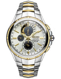 Seiko Mens Solar Alarm Coutura Perpetual Calendar Watch - Two-Tone - Bracelet - SSC560