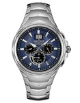 Seiko Men's Big Date Solar Chronograph - Stainless Steel - Blue Dial - SSC641