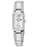 Seiko Solar Ladies Tressia Go Red for Women White Ceramic AHA Dress Watch - SUP185