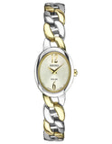 Seiko Solar Ladies Jewelry Watch - Stainless & Gold-Tone - Silver/White Dial - SUP336