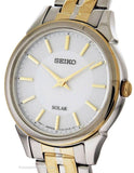 Seiko Solar Ladies Thin Dress Watch - Two-Tone - White Dial - Bracelet - SUP344A_28738342-5f55-4e64-a64f-2d07903db588