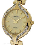 Seiko Solar Ladies Recraft 32 Crystal Dress Watch - Gold-Tone - Champagne Dial - SUP346A_81f61264-20e5-4852-8cf9-933718d45d08