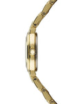 Seiko Womens Solar Tressia Diamond Watch - Gold-Tone - Mother of Pearl Dial - SUP356A