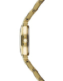 Seiko Womens Solar Tressia Diamond Watch - Gold-Tone - Mother of Pearl Dial - SUP356A