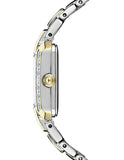 Seiko Womens Tressia Solar Diamond Dress Watch - Two-Tone - White Dial - SUP358A