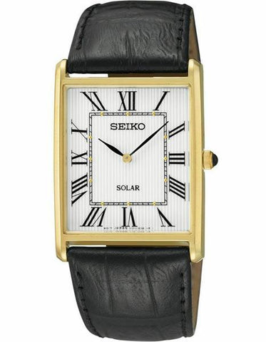 Seiko Solar Classic Mens Watch - Gold-Tone - Black Leather Strap - SUP880_487704c6-a127-44ab-8986-e57f6507d6e6