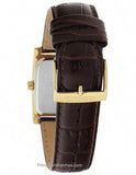 Seiko Solar Mens Watch - Gold-Tone Rectangular Dial - Brown Leather Strap - SUP896B_909442a1-156d-47a4-b418-81e4d0da34d6