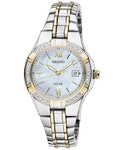 Seiko Solar Diamond Ladies Watch - MOP Dial - Stainless Steel with Gold-Tone - SUT068_7b9cb788-0678-4cc6-a413-d29972f1038a