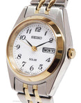 Seiko Solar Ladies Two-Tone Watch - White Dial with Day/Date Display - 25mm Case - SUT116A_ca1cbfe8-1203-48af-8077-d3f21d17cdc3