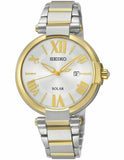 Seiko Solar Recraft Ladies Watch - Two-Tone - White Dial - Date - Bracelet - SUT174_11c93a24-aca3-41fb-a865-0789ae5d1a87