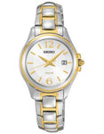 Seiko Ladies Core Series Solar Watch - Two Tone Stainless Steel Case - Date - SUT250_a429b15c-6bf1-4cd1-ae1b-9ec256428c7d