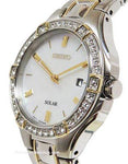 Seiko Womens Solar Crystal Sport Watch - Two-Tone - Mother of Pearl Dial - Date - SUT282A_02b77239-de00-4869-8b02-44e421b7e320