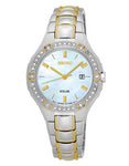 Seiko Womens Solar Crystal Sport Watch - Two-Tone - Mother of Pearl Dial - Date - SUT282_67a83498-3e6f-49ce-92a4-eeaea2841d11