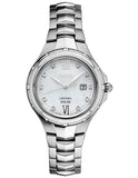 Seiko Solar Ladies 10 Diamond Coutura - Mother of Pearl Dial - Stainless - Date - SUT307