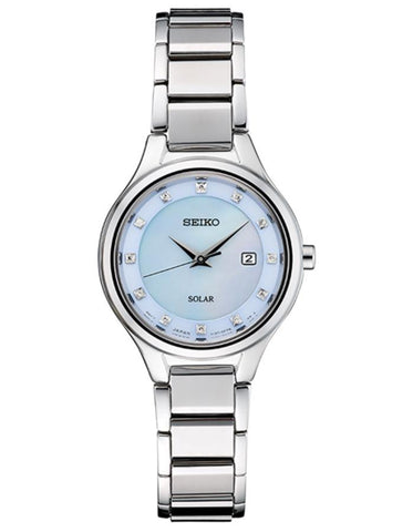 Seiko Womens Diamonds Collection - Stainless Steel - Blue MOP Dial - Bracelet - SUT351