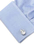 Star Wars BB8 3D Droid Cufflinks - Sterling Silver - Fixed Logo Back - SW-BB8-S925B