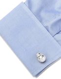 Star Wars BB8 3D Droid Cufflinks - Sterling Silver - Fixed Logo Back - SW-BB8-S925B