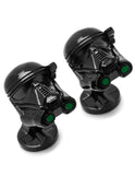 Star Wars 3D Death Trooper Cufflinks - Black Plated Metal - SW-DTH-3DA