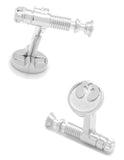 Star Wars Luke Skywalker Lightsaber 3D Cufflinks - Sterling Silver - SW-LSLS2-S925