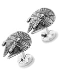 Star Wars Millenium Falcon 3D Cufflinks - Logo Swivel Closure - SW-MF7-3DA