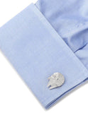 Star Wars Millennium Falcon 3D Cufflinks - Sterling Silver - Logo Swivel Closure - SW-MF7-S925B