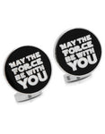 Star Wars May The Force Be With You Cufflinks - Black Enamel - Round - SW-MTF-SLA_89d0a329-98ca-4125-bd53-af37db34ed07