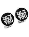 Star Wars May The Force Be With You Cufflinks - Black Enamel - Round - SW-MTF-SLA_89d0a329-98ca-4125-bd53-af37db34ed07