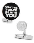 Star Wars May The Force Be With You Cufflinks - Black Enamel - Round - SW-MTF-SL_037cc5f4-8440-4629-98aa-b74ce071c0b1