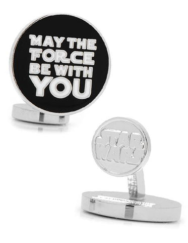 Star Wars May The Force Be With You Cufflinks - Black Enamel - Round - SW-MTF-SL_037cc5f4-8440-4629-98aa-b74ce071c0b1