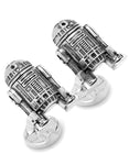 Star Wars R2D2 3D Cufflinks - Moving Head - Logo Swivel Closure - SW-R2MOV-3DA
