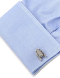 Star Wars R2D2 3D Cufflinks - Moving Head - Logo Swivel Closure - SW-R2MOV-3DB
