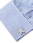 Star Wars R2-D2 3D Cufflinks - Sterling Silver - Logo Back Closure - SW-R2MOV-S925B